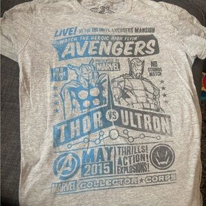 Marvel Avengers Thor and Ultron Gray T-Shirt